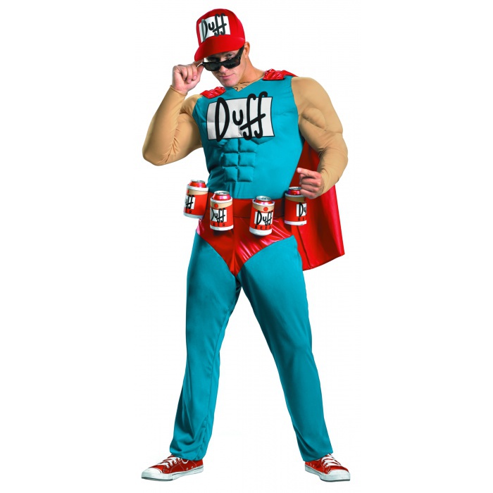 Duffman Classic Muscle Funny Superhero Costume