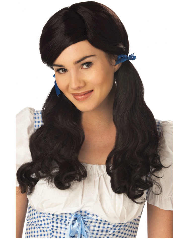 Brown Farmgirl Wig Dorothy Wizard Of Oz Costume Accessory