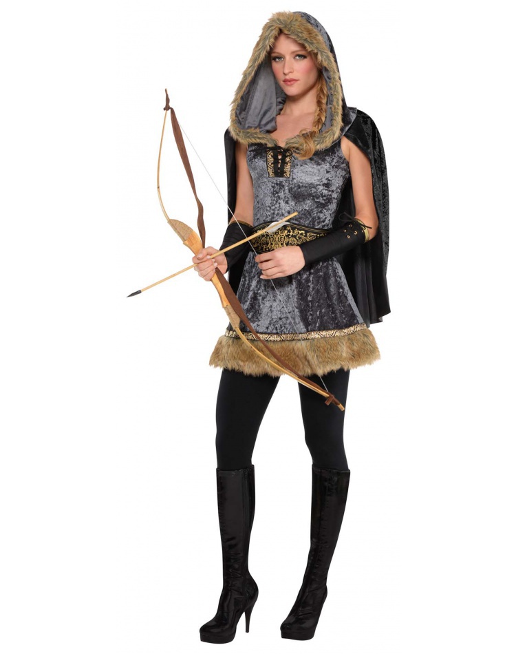 Archer Viking Celtic Costume Lady Robin Hood Halloween Costume Designer Clo...