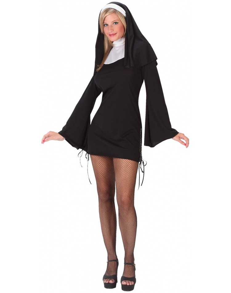 Naughty Nun Bad Habit Short Dress Costume